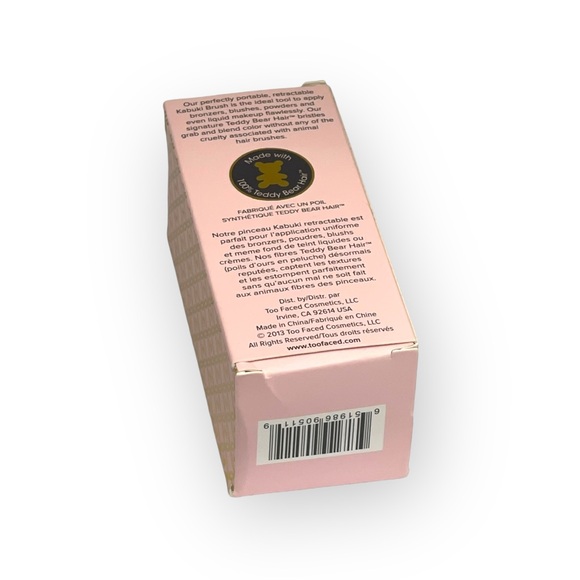 Deadstock: new Too Faced ㋛ Retractable Teddy Bear Hair Kabuki Brush ㋛ Metal Pink - Picture 10 of 16